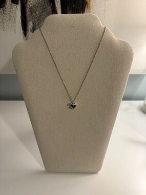 Sterling Silver Flower Pendant Necklace - White